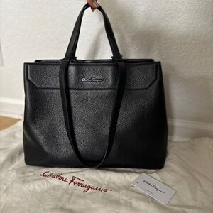 Salvadore Ferragamo Black Tote.